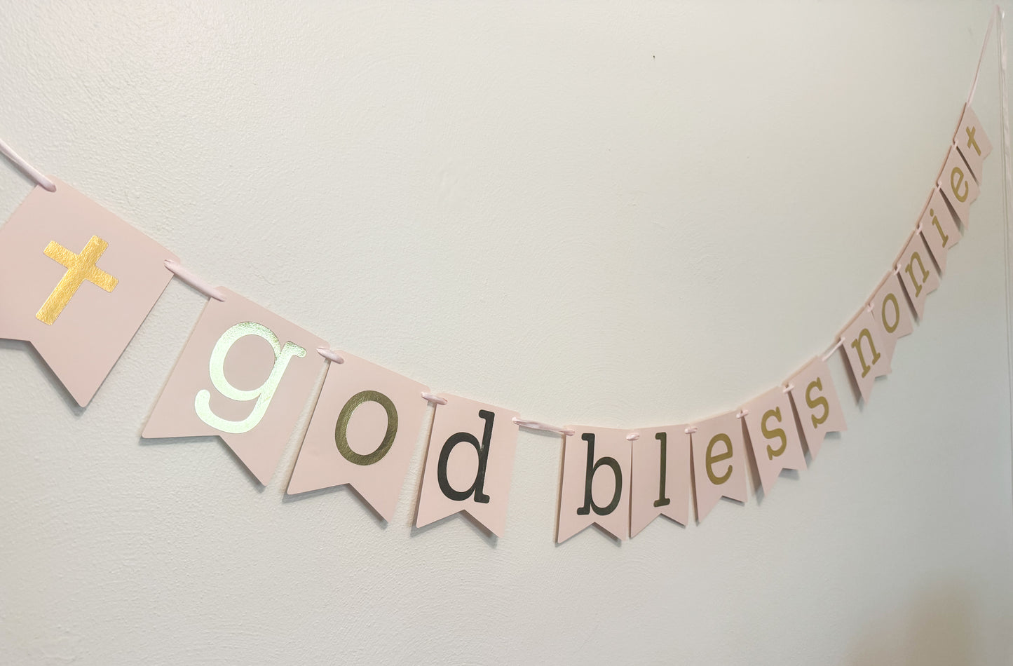 Pink + Gold Foil Banner