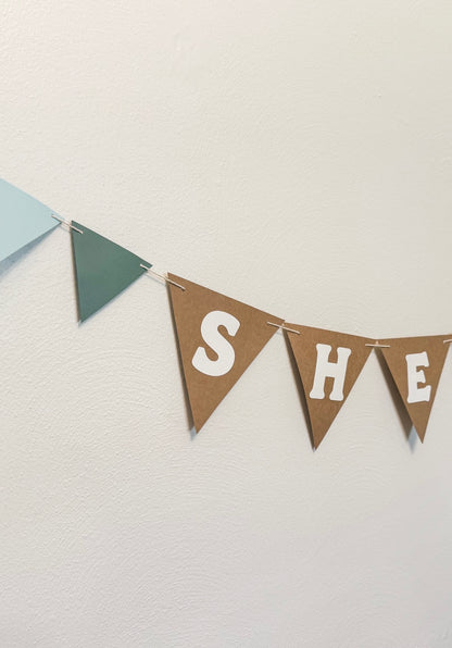 Earthy Rainbow Name Banner