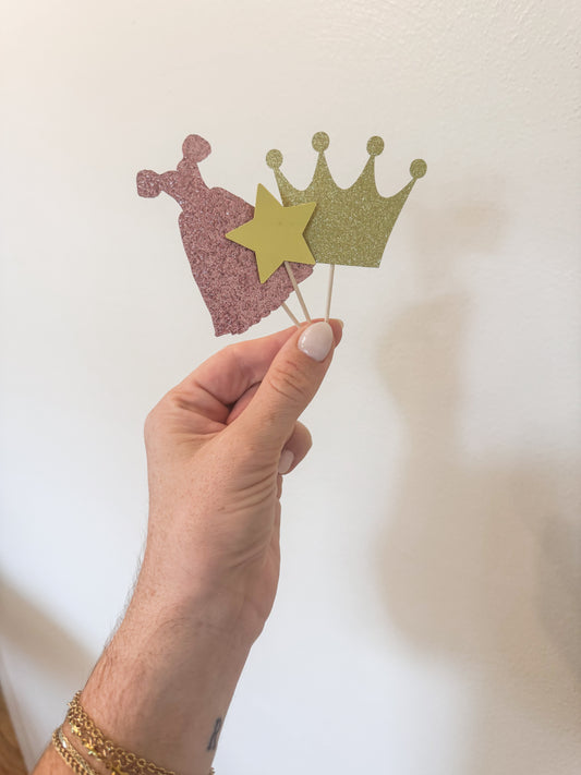 Princess Cupcake Toppers (Set of 6)