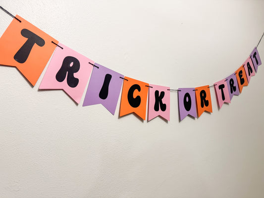 Colorful Trick or Treat Banner