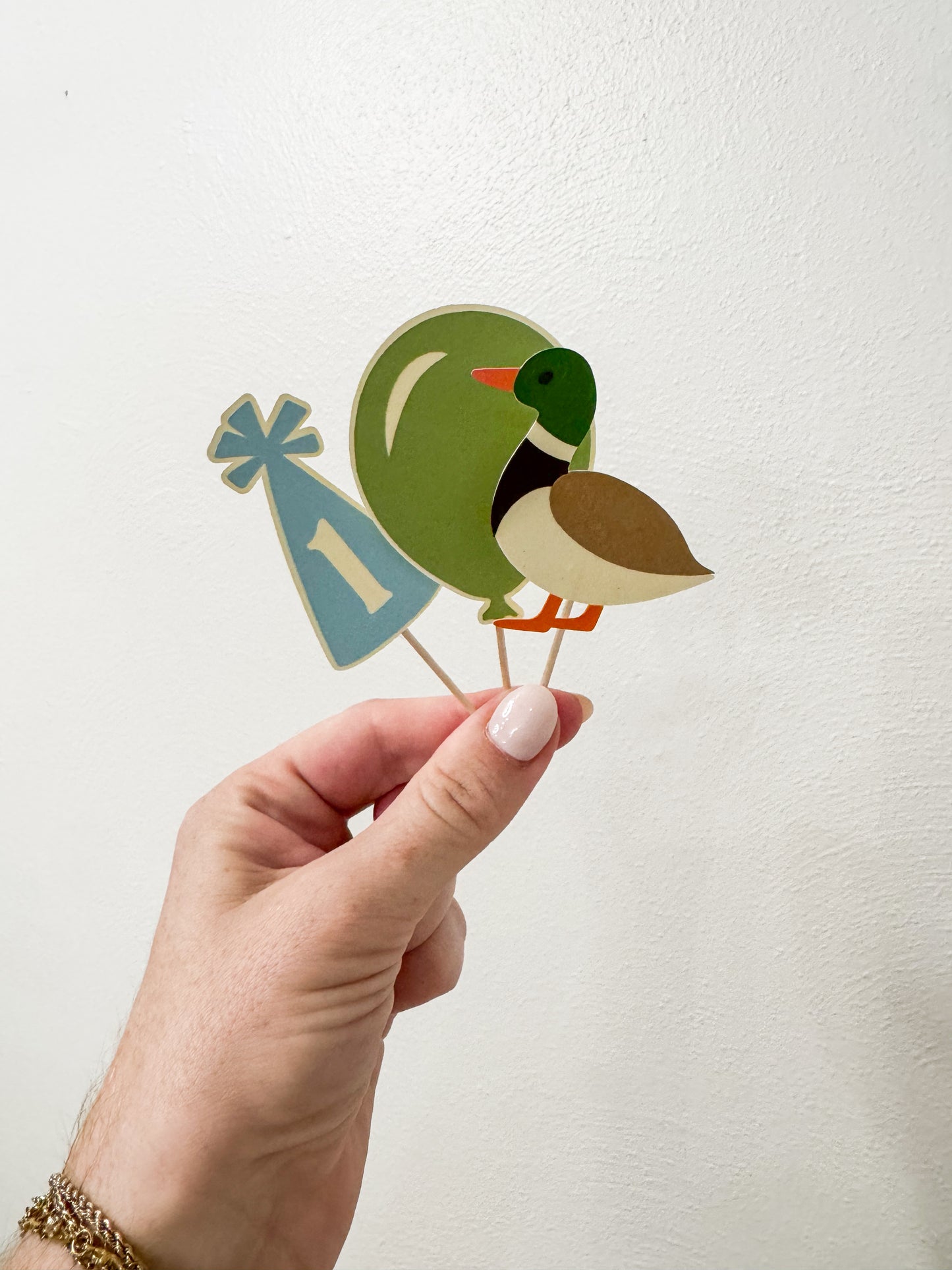 Lucky Duck Cupcake Toppers (Set of 6)