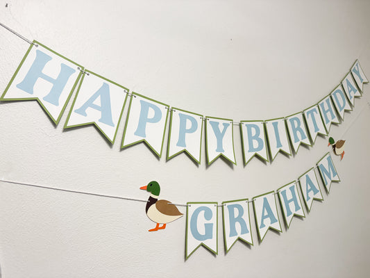 Lucky Duck Birthday Banner