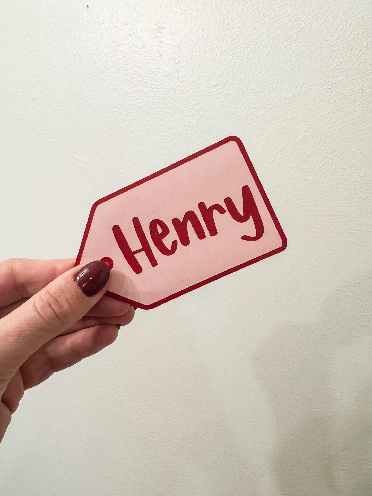 Custom Holiday "Name" Gift Tag (Set of 5)