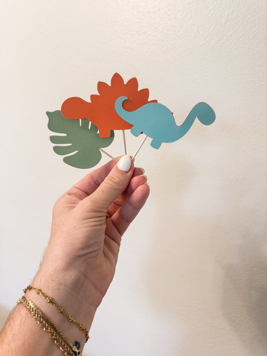 Dinosaur Cupcake Toppers (Set of 6)
