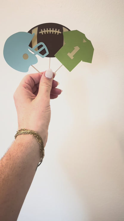 Football Cupcake Toppers (Set of 6)